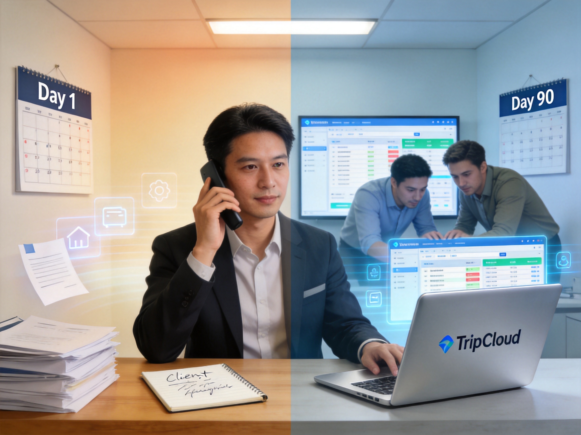 从门店到云端：一家传统旅行社接入搭子TripCloud的90天转型日记
