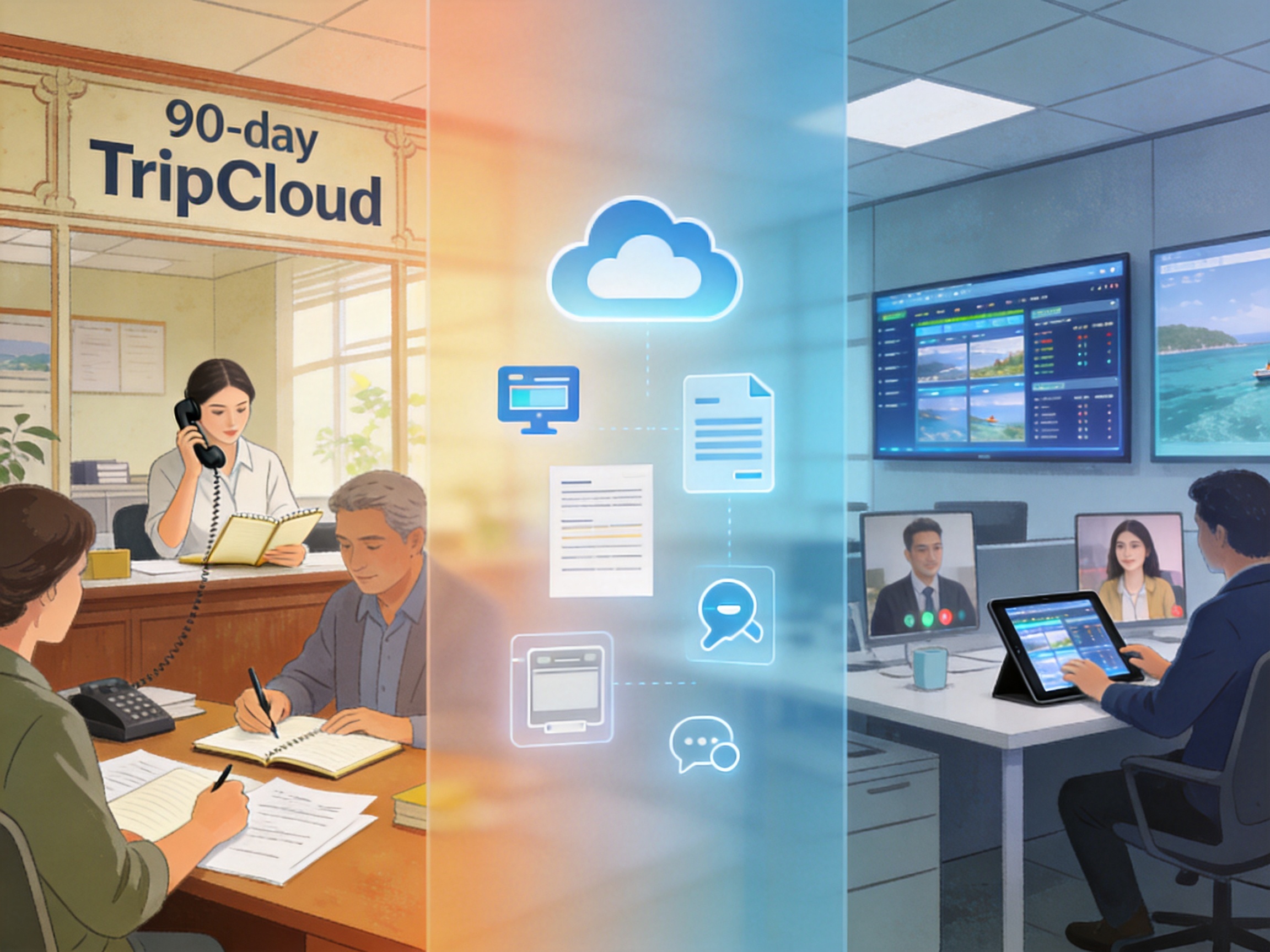 从门店到云端：一家传统旅行社接入搭子TripCloud的90天转型日记