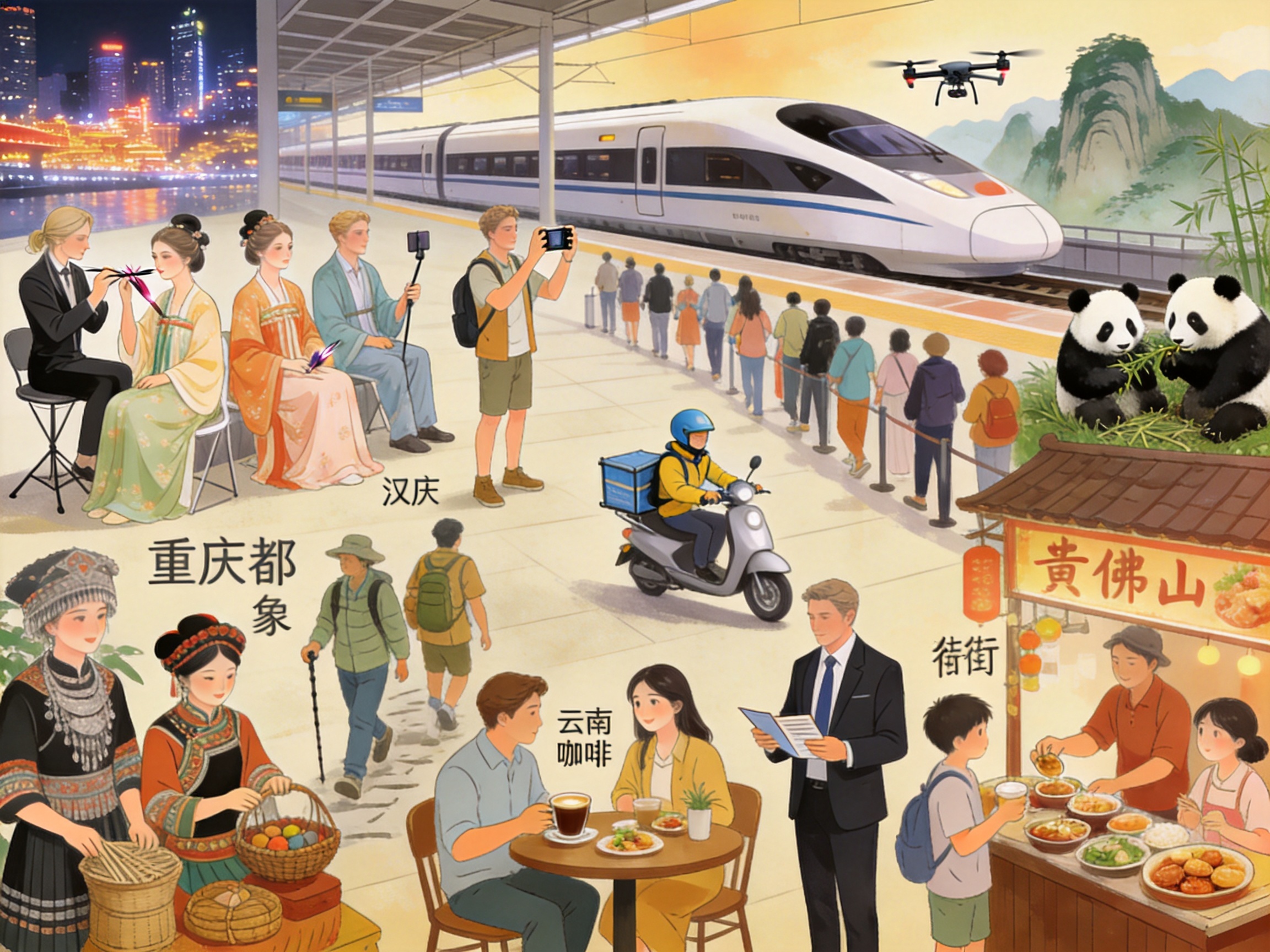 汉服妆造师的新客群:外国游客排队体验“穿越”
