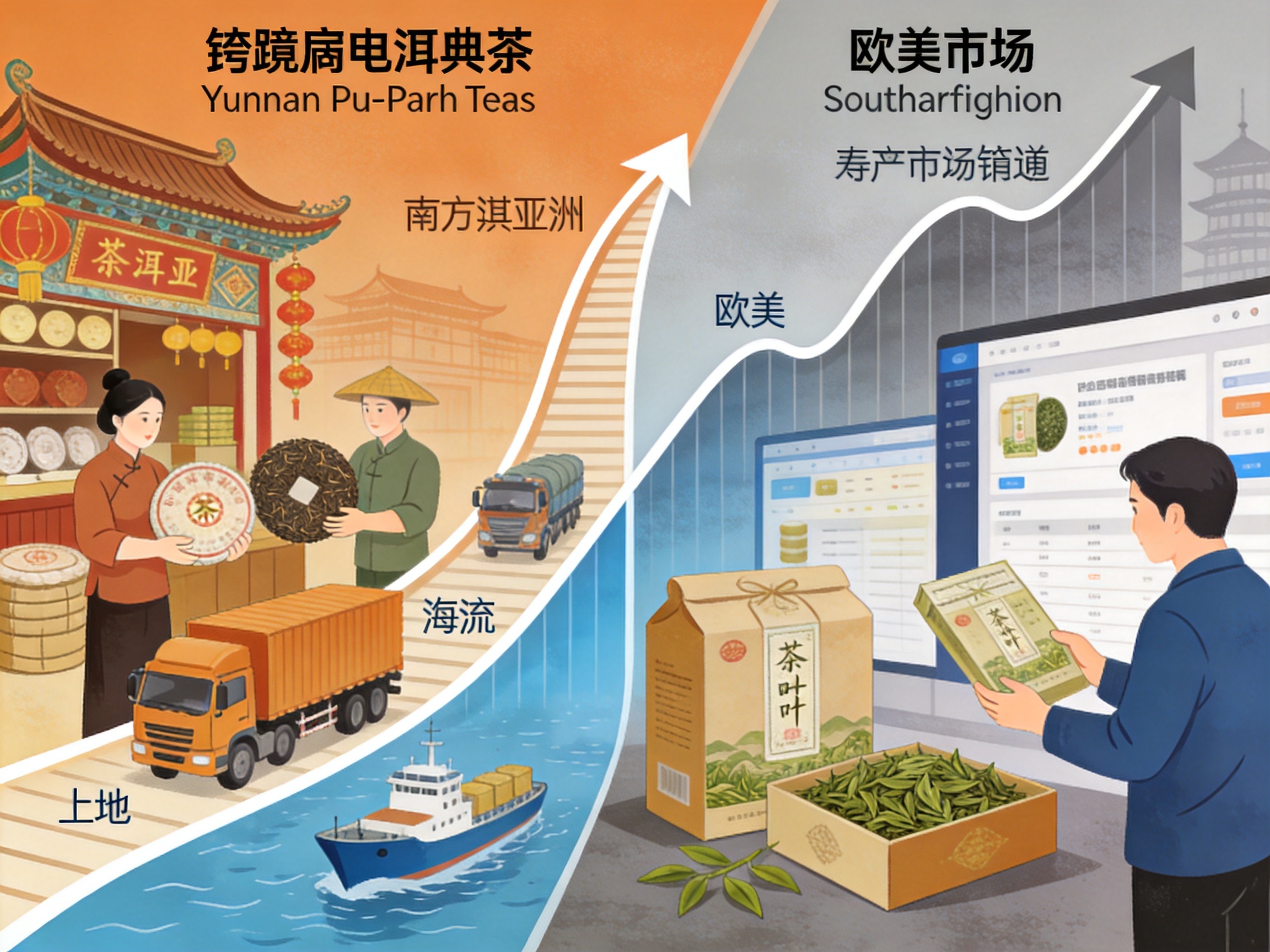 东南亚与欧美市场差异显著:云南普洱茶出海电商呈现两条增长曲线